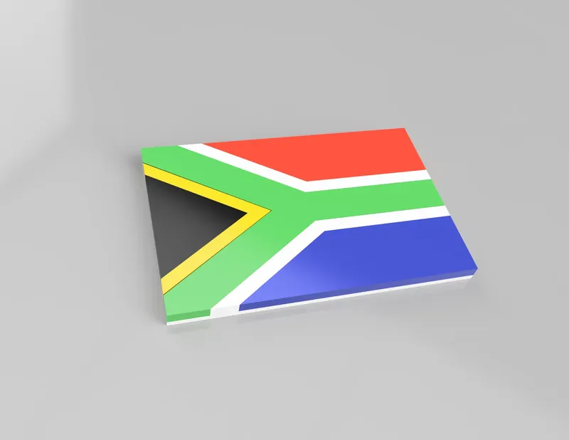 Creator image of South African flag fridge magnet